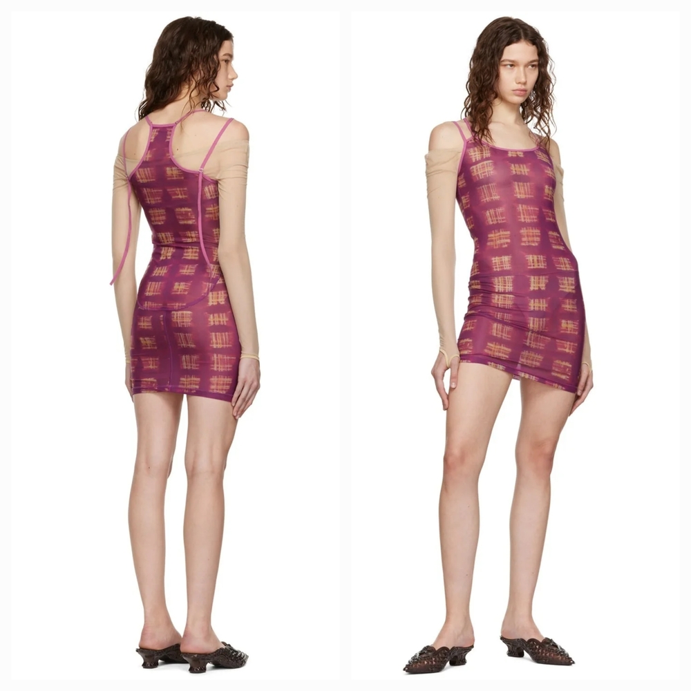 KNWLS Purple Vortex Minidress XS NWT
